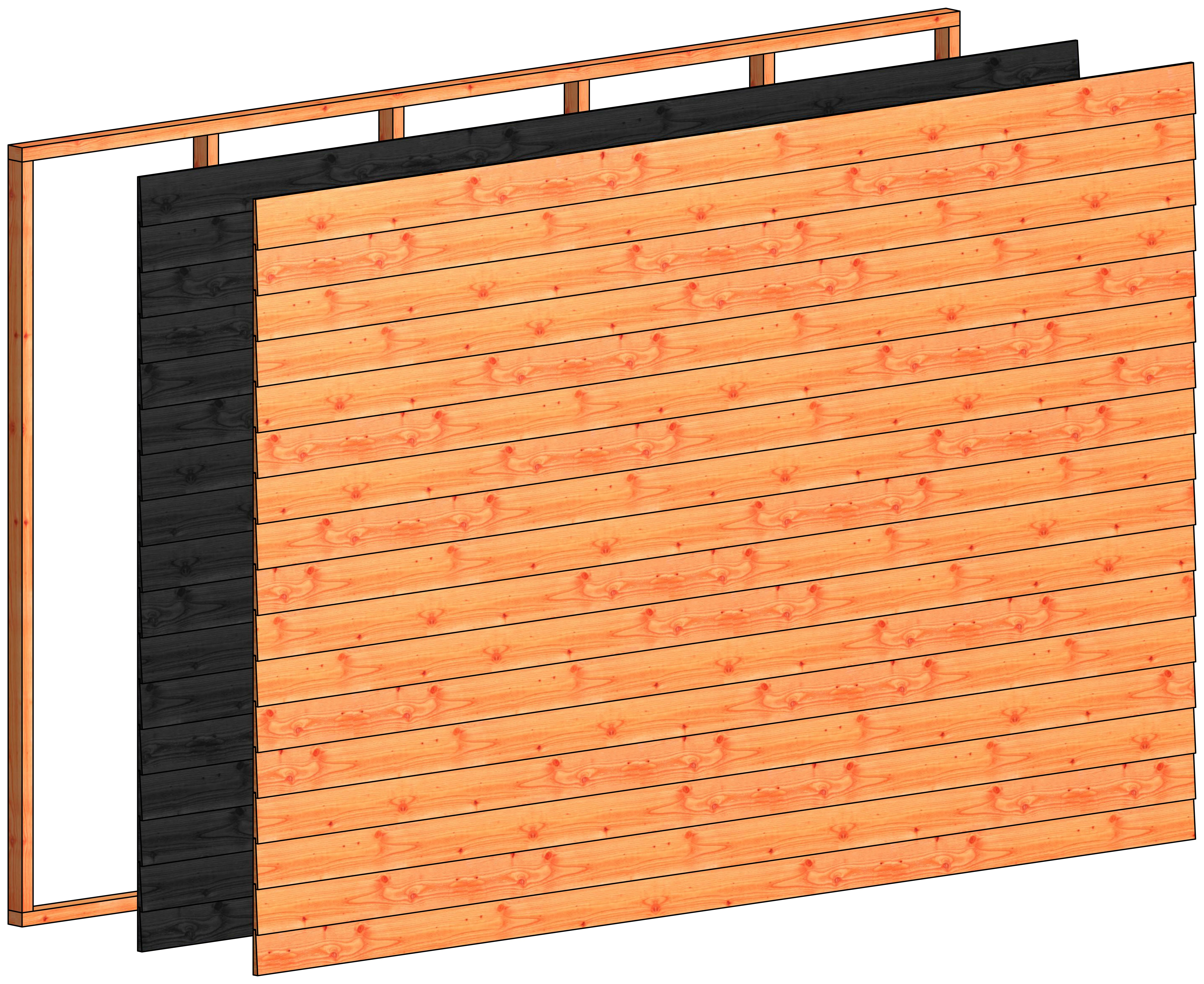 Trendhout Regelpakket E Wandmodule Potdekselplanken - 340.5 x 220 cm - Afbeelding 1